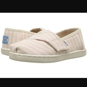 NIB TOMS Tiny Classic Blossom Pink Stripe 5